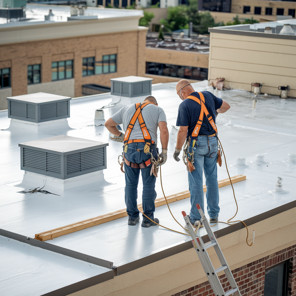 Our Commercial Roof Coating Process